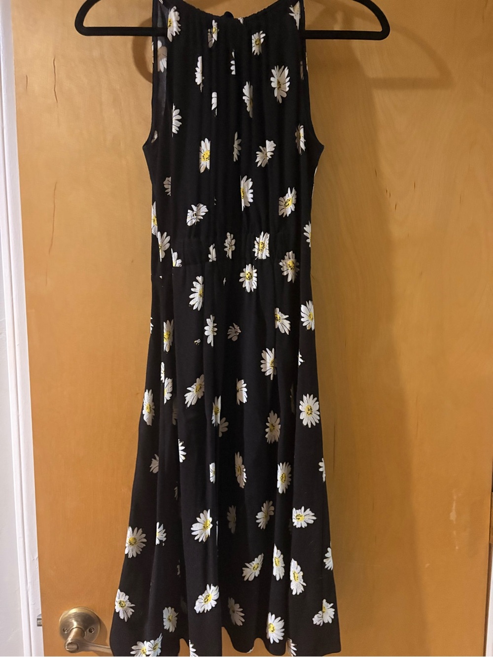 kate spade Black Floral Daisy Midi Dress